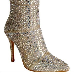 Forever rhinestone booties